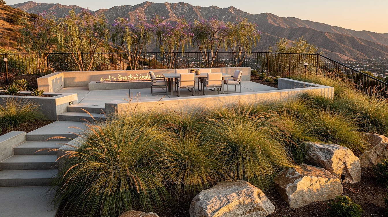 The Tiered Foothills Garden — Modern/Minimalist garden in San Bernardino