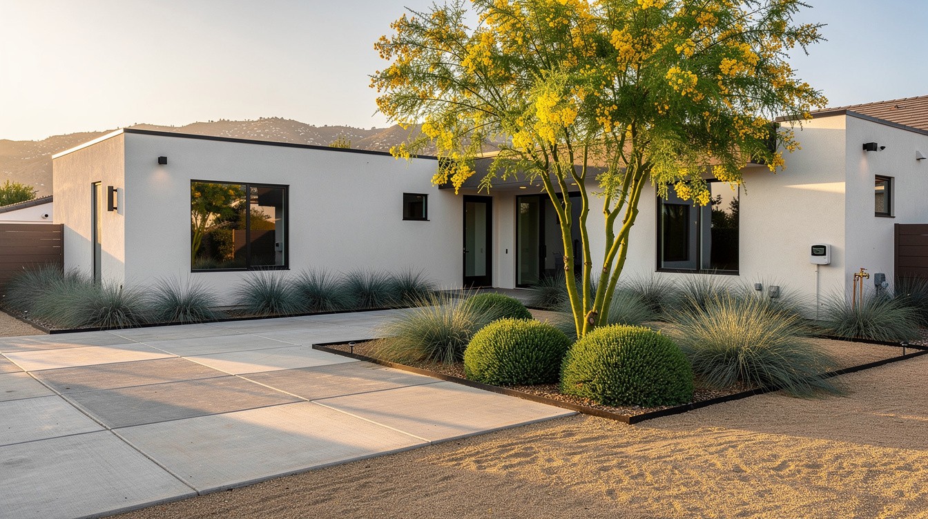 The Inland Empire Modern Front Yard — Modern/Minimalist garden in San Bernardino