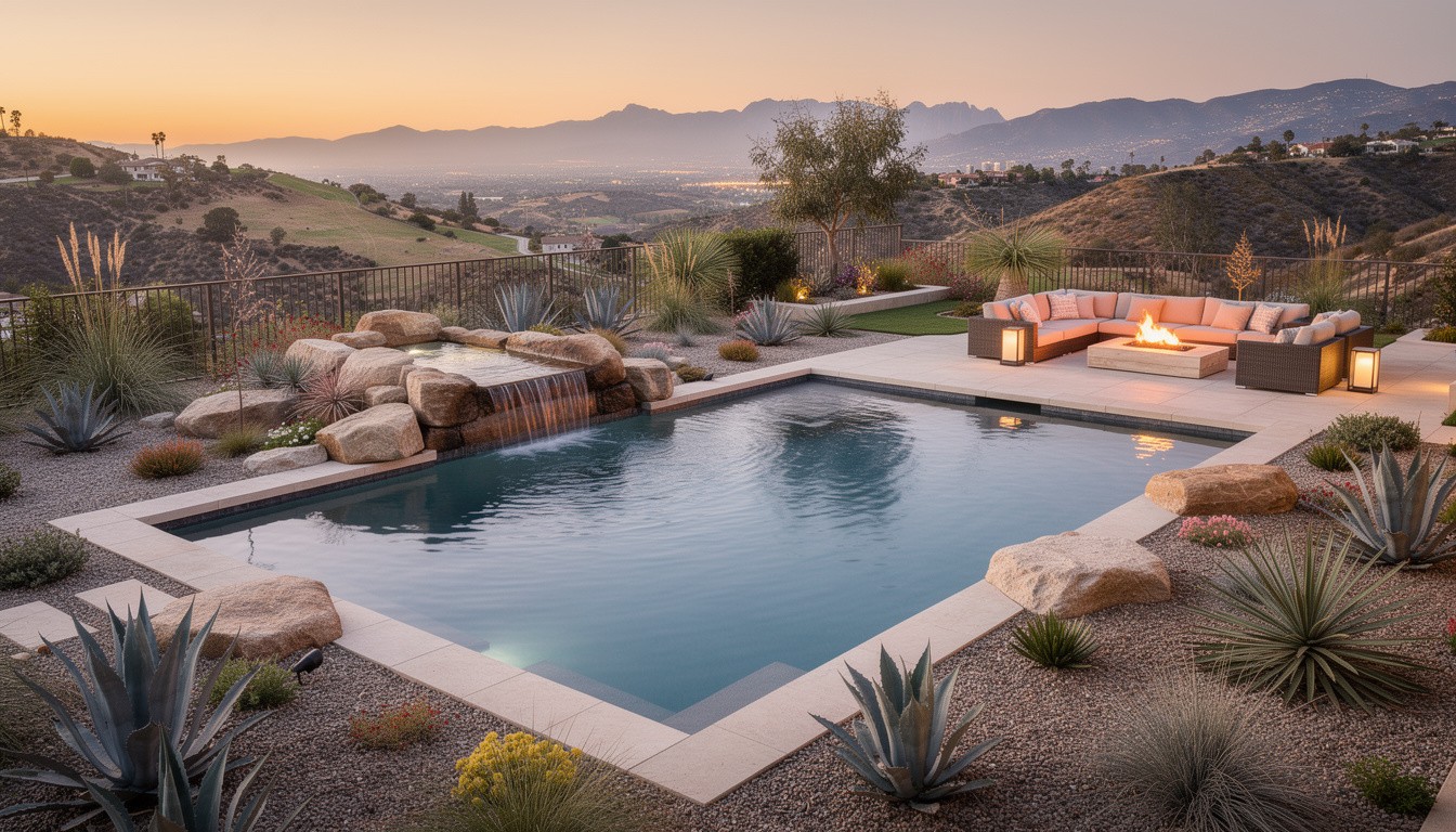Desert/Xeriscape backyard design in San Diego, CA