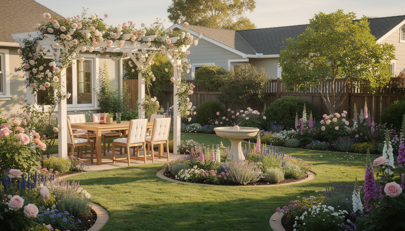 Cottage/English backyard design in San Jose, CA