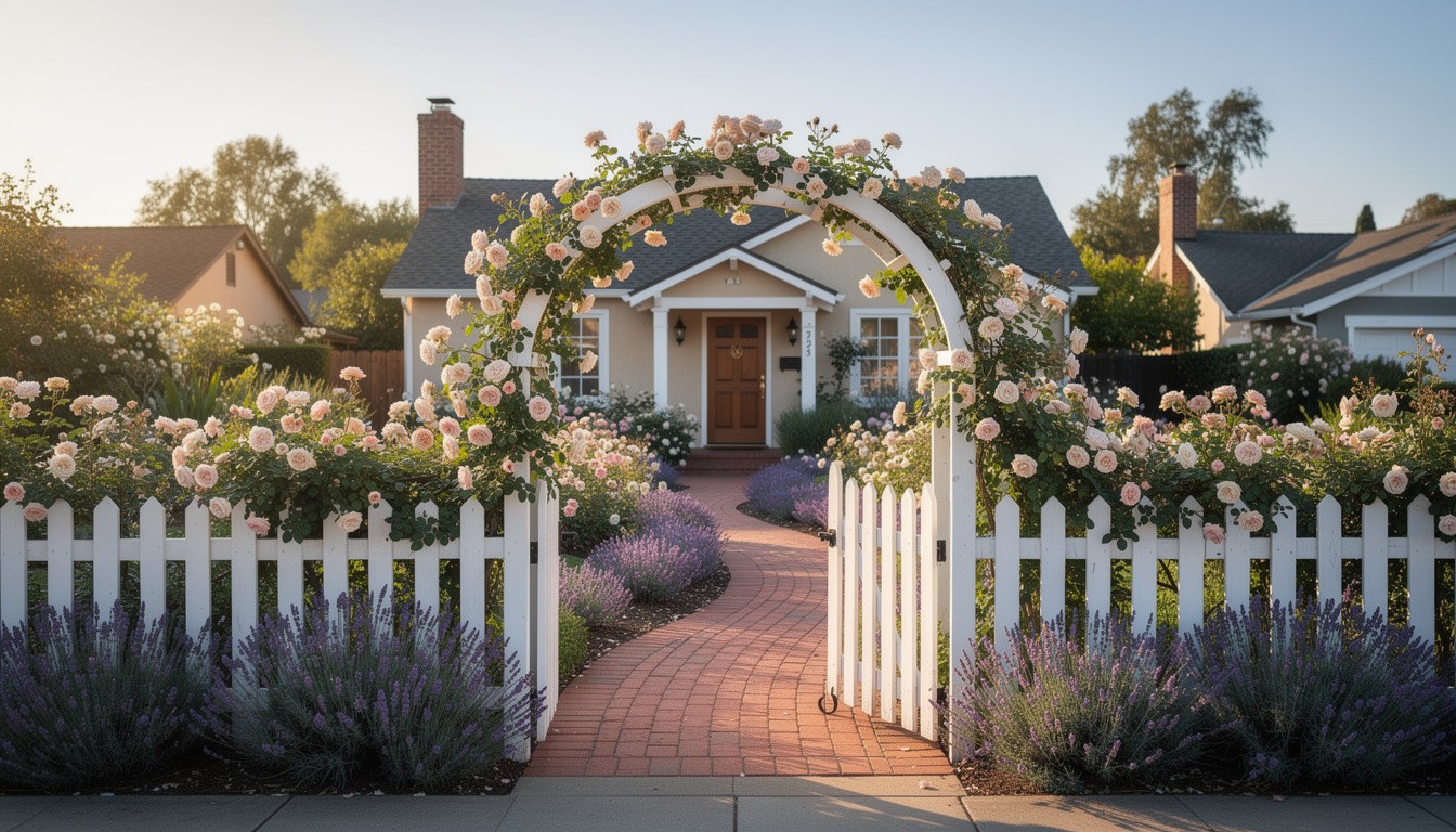 Cottage/English front yard in San Jose, CA