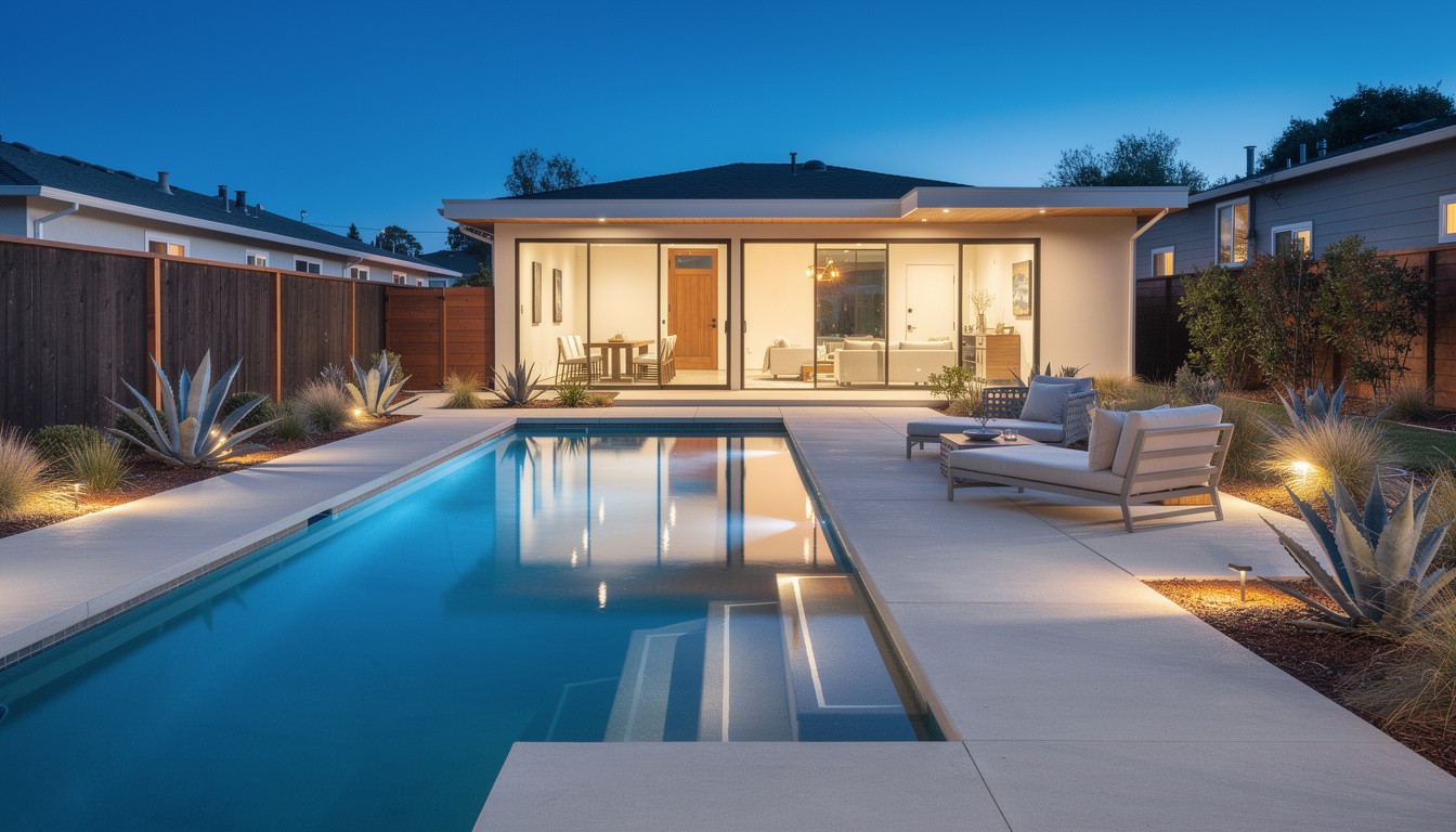 Modern/Minimalist backyard design in San Jose, CA