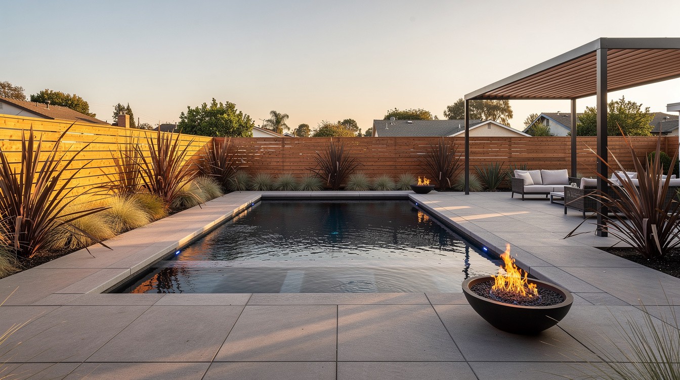 The Modern Pool and Deck — Modern/Minimalist garden in Santa Ana