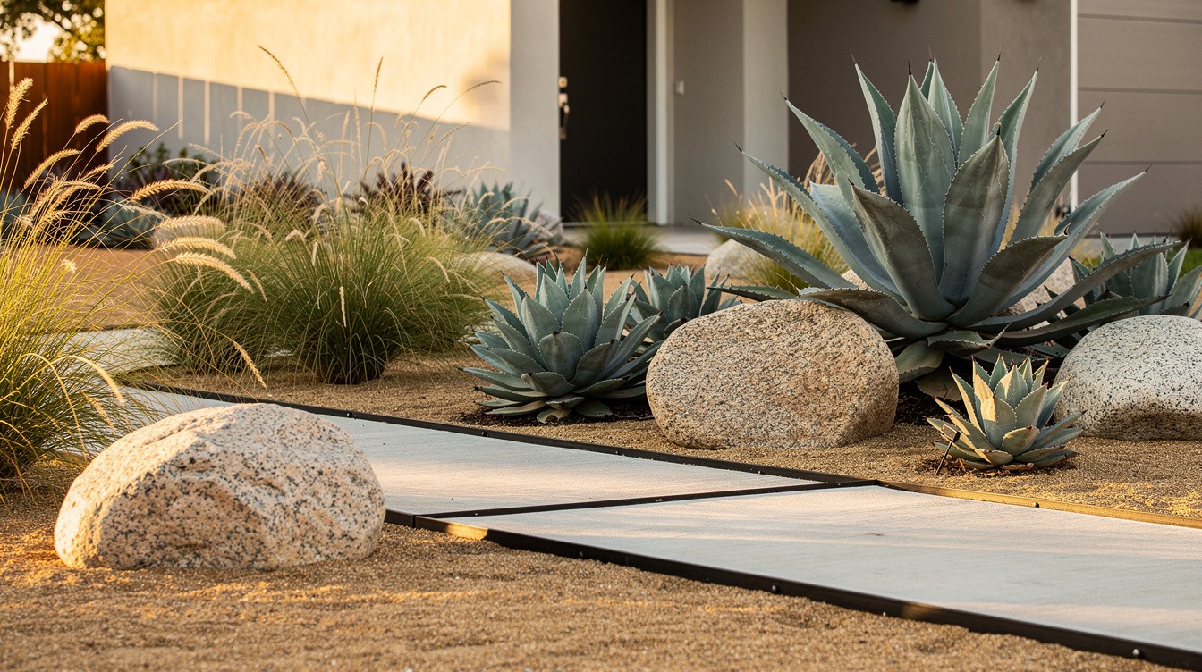 The Agave and DG Entry Garden — Desert/Xeriscape garden in Santa Ana