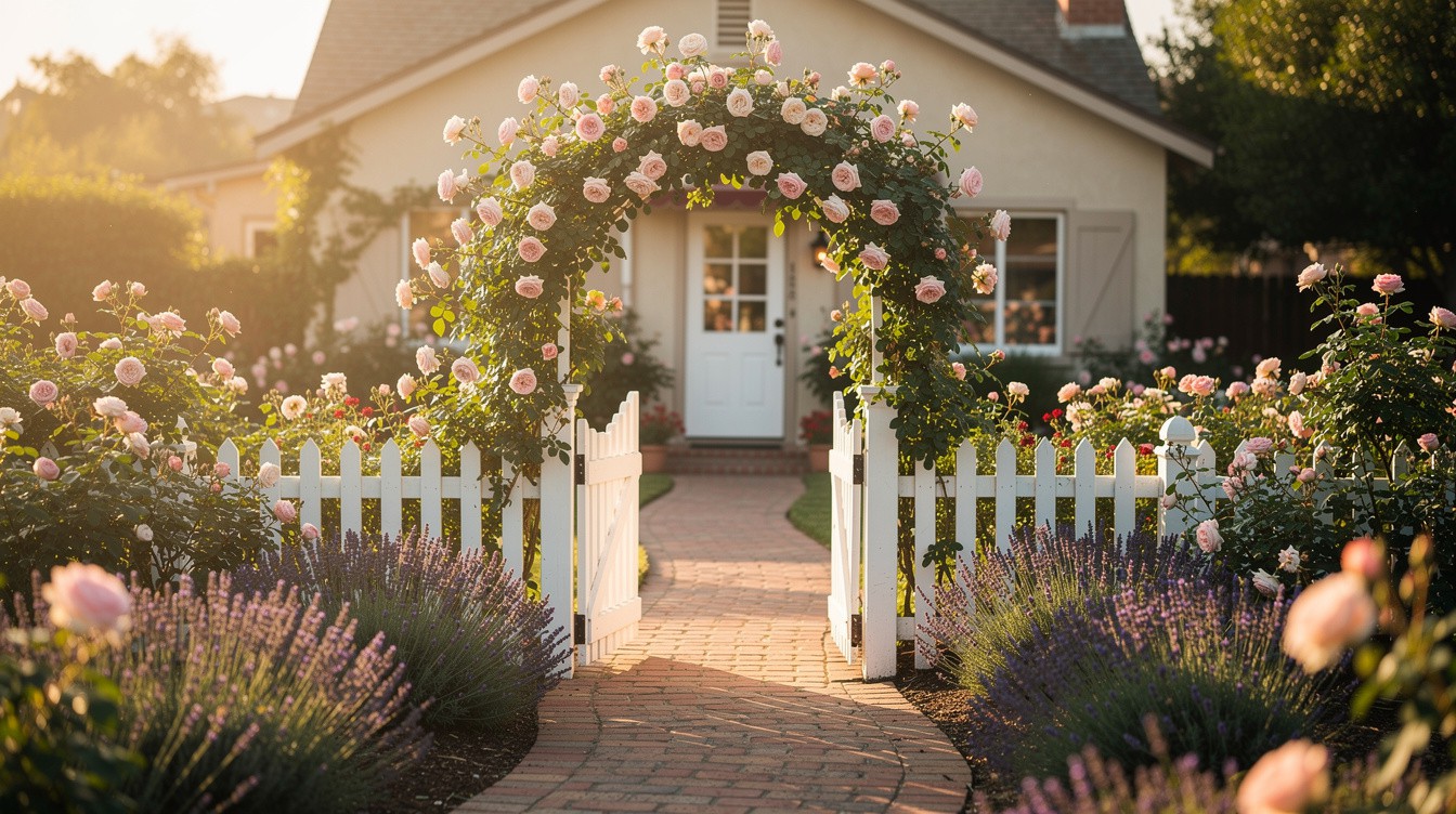 The Rose Arch Picket Gate — Cottage/English garden in Santa Clarita
