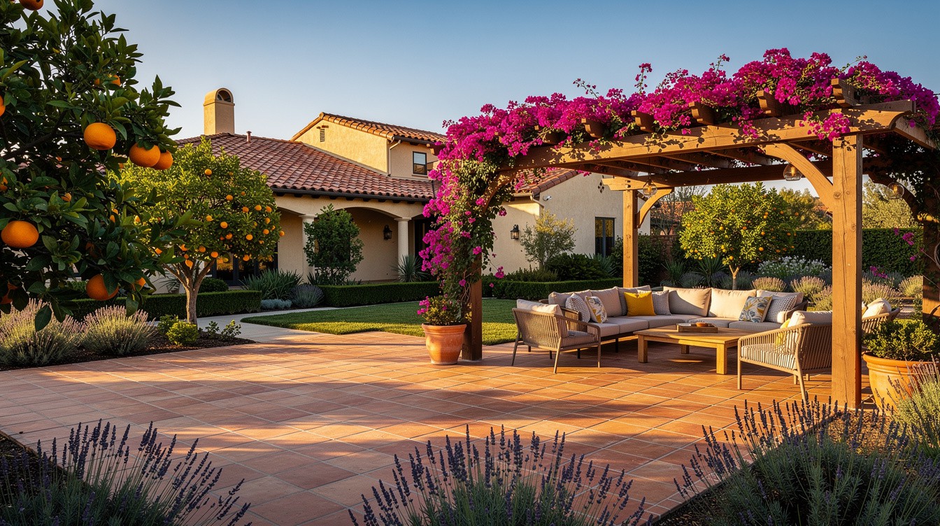 The Bougainvillea Pergola Lounge — Mediterranean garden in Santa Clarita
