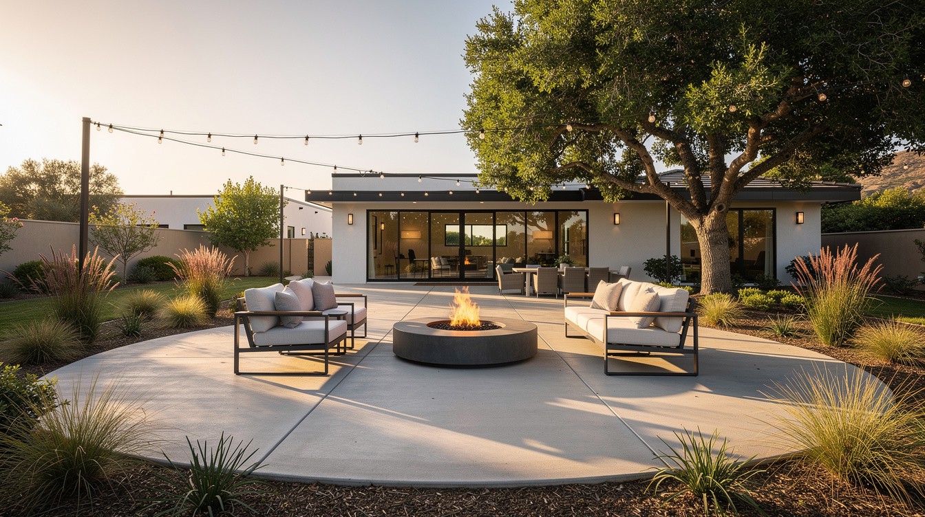 The Fire Circle Patio — Modern/Minimalist garden in Santa Clarita