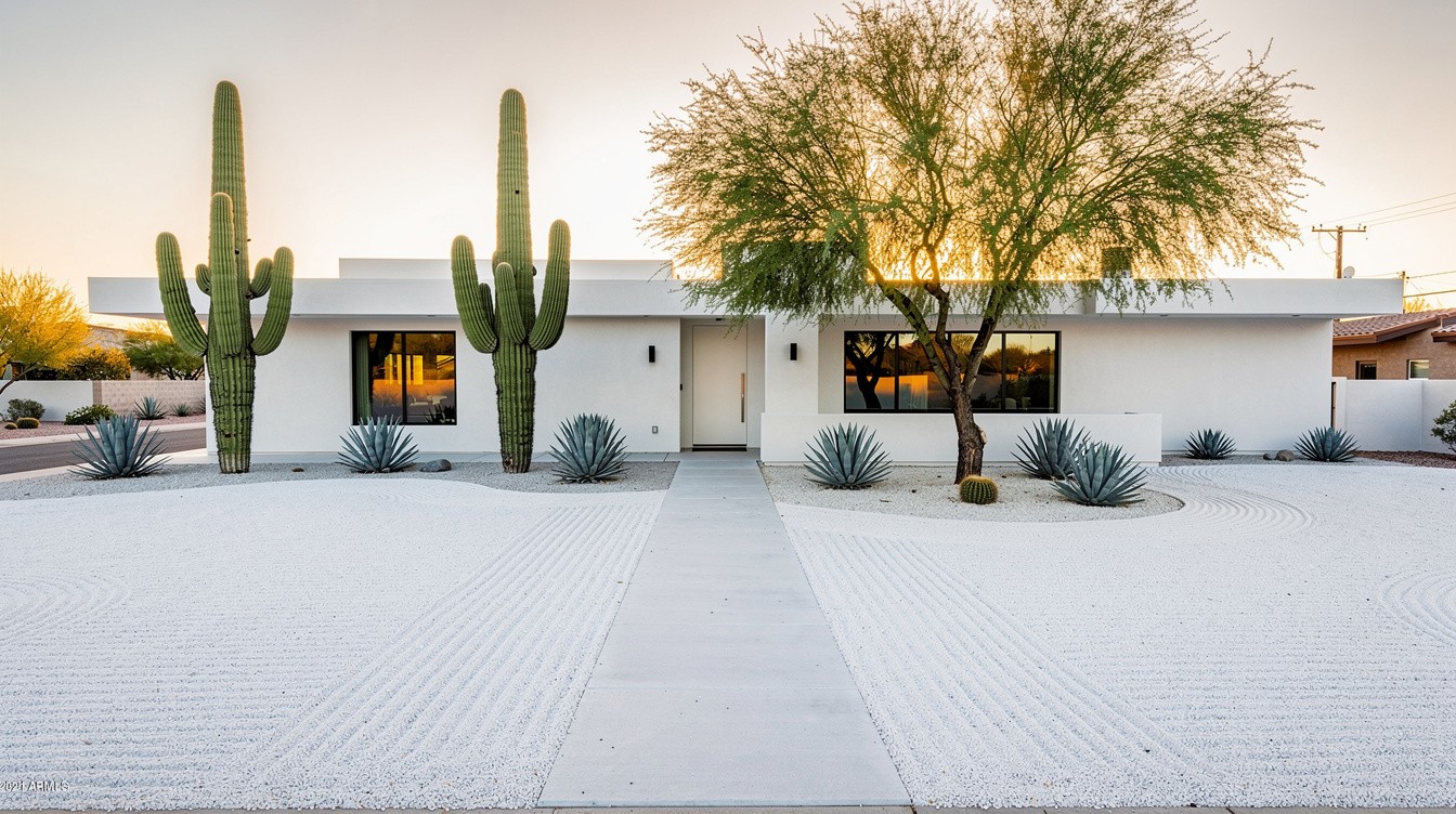 The Minimalist White Desert Garden — Modern/Minimalist garden in Scottsdale