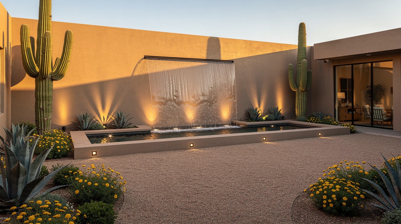 The Courtyard Water Garden — Modern/Minimalist garden in Scottsdale