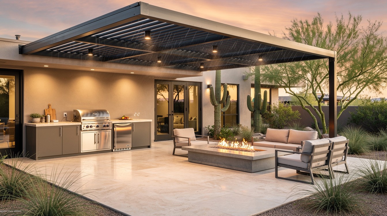 The Contemporary Desert Outdoor Room — Modern/Minimalist garden in Scottsdale