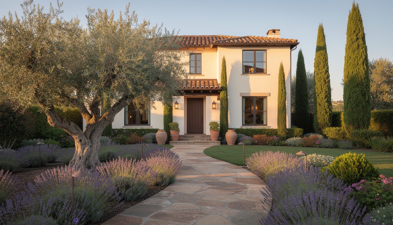 Mediterranean front yard in Seattle, WA