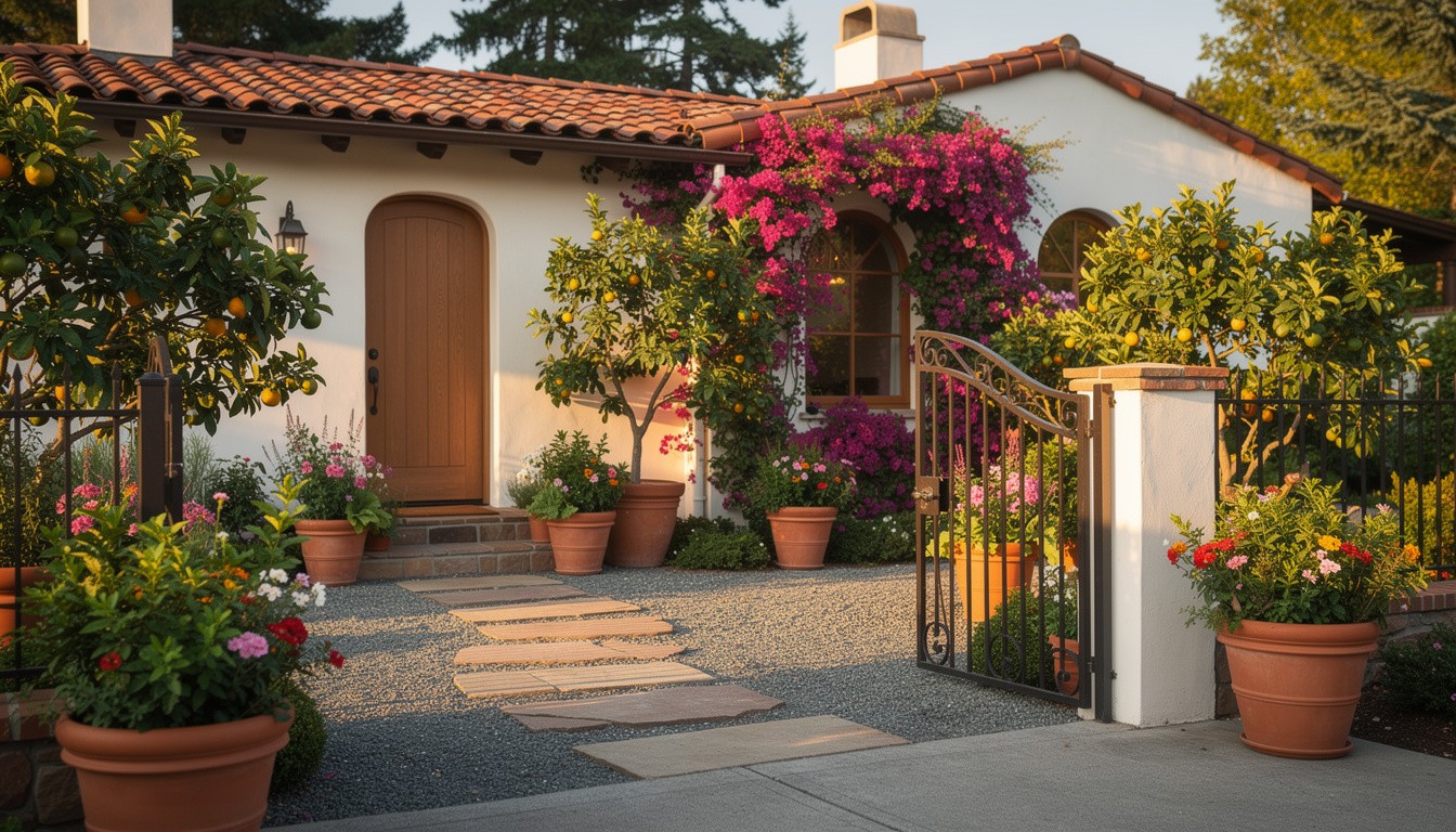 Mediterranean front yard design in Seattle, WA
