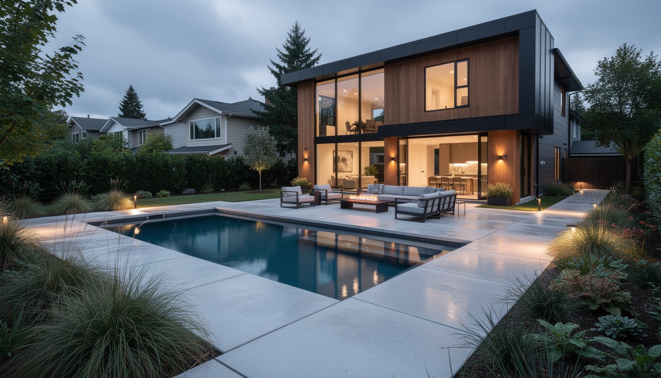 Modern/Minimalist backyard design in Seattle, WA