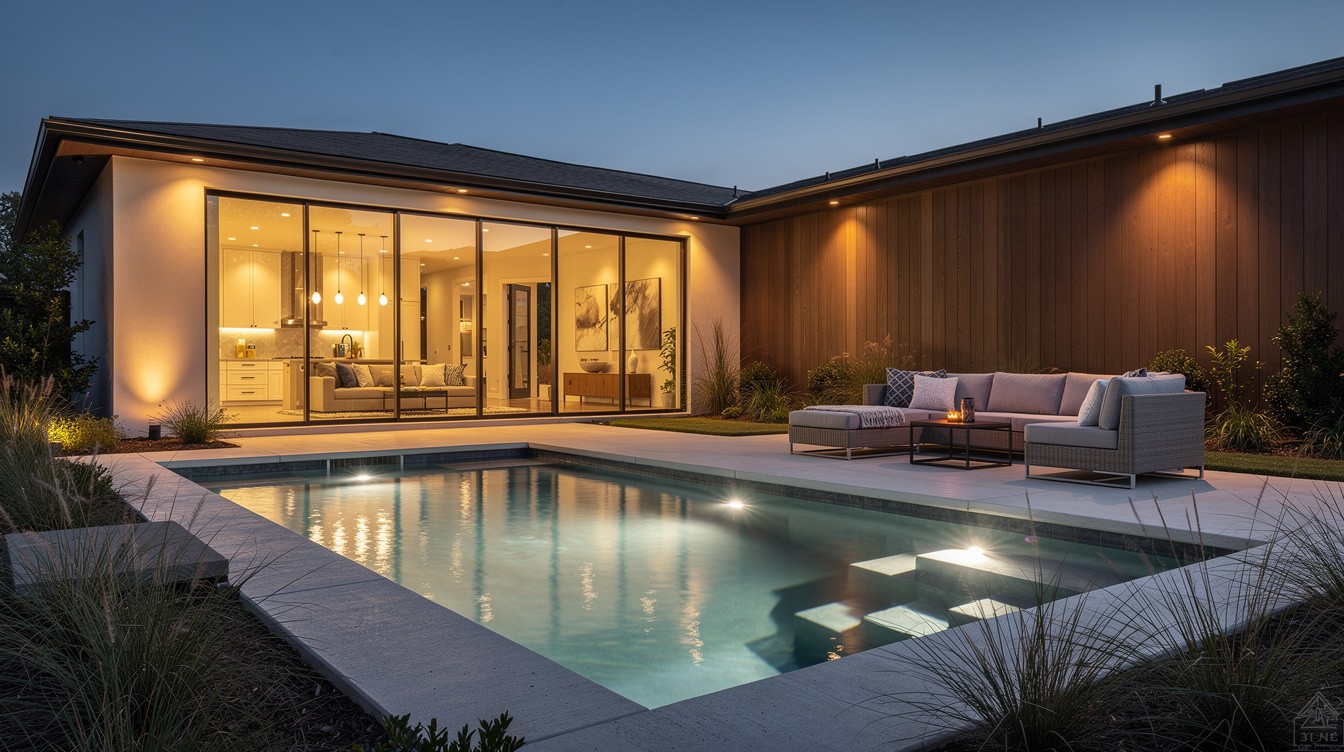 The Shreve Island Glass Pool House — Modern/Minimalist garden in Shreveport