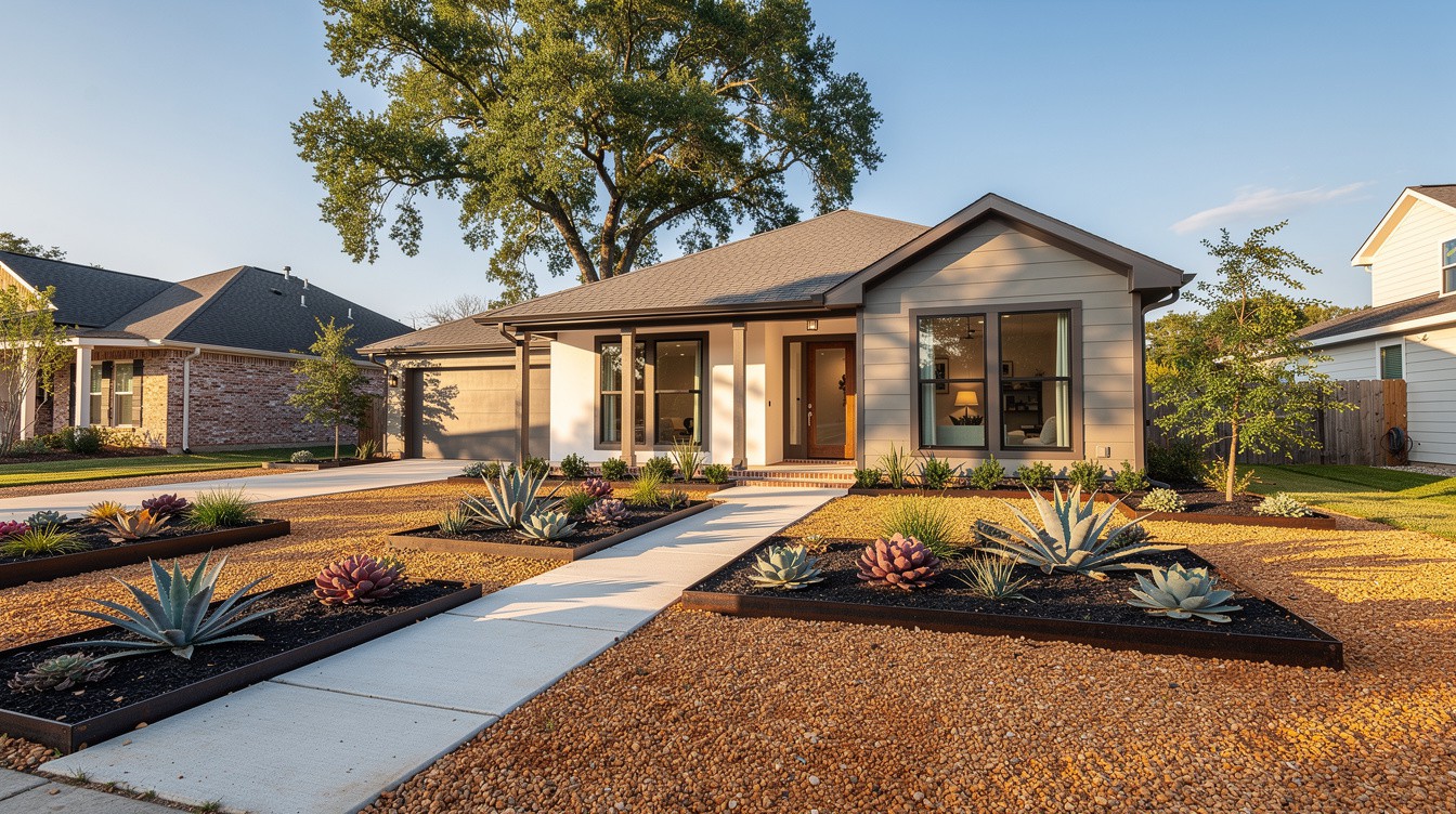 The No-Mow Gravel Courtyard — Modern/Minimalist garden in Shreveport