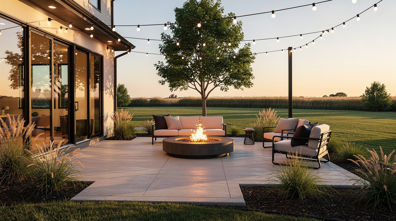 The Prairie Horizon Fire Pit — Modern/Minimalist garden in Sioux Falls