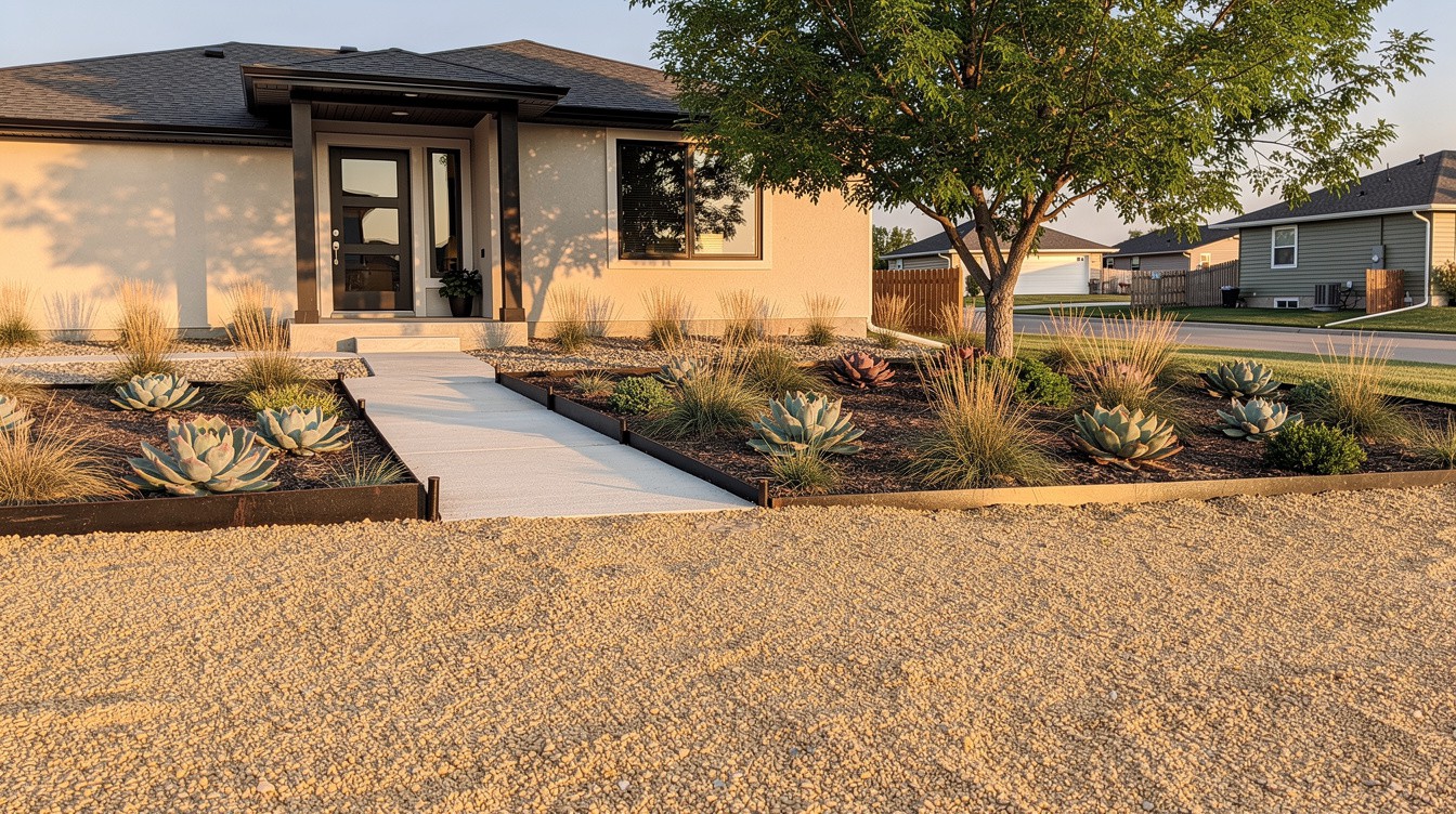 The Corten Gravel Yard — Modern/Minimalist garden in Sioux Falls
