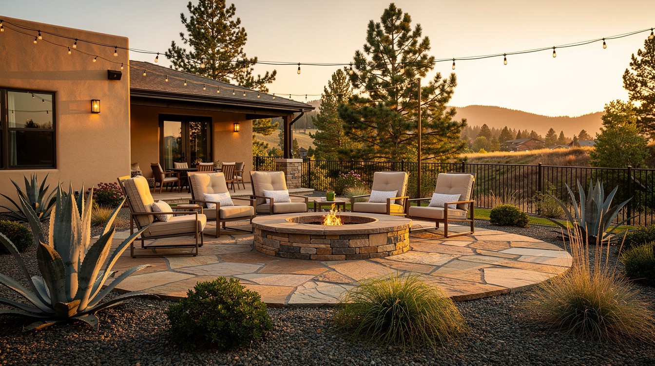 The Agave Fire-Pit Overlook — Desert/Xeriscape garden in Spokane