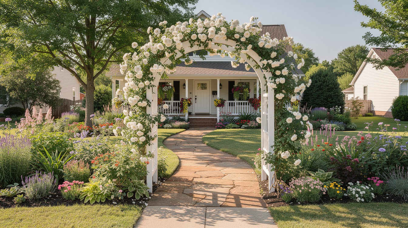 The Farmhouse Rose Walk — Cottage/English garden in Springfield