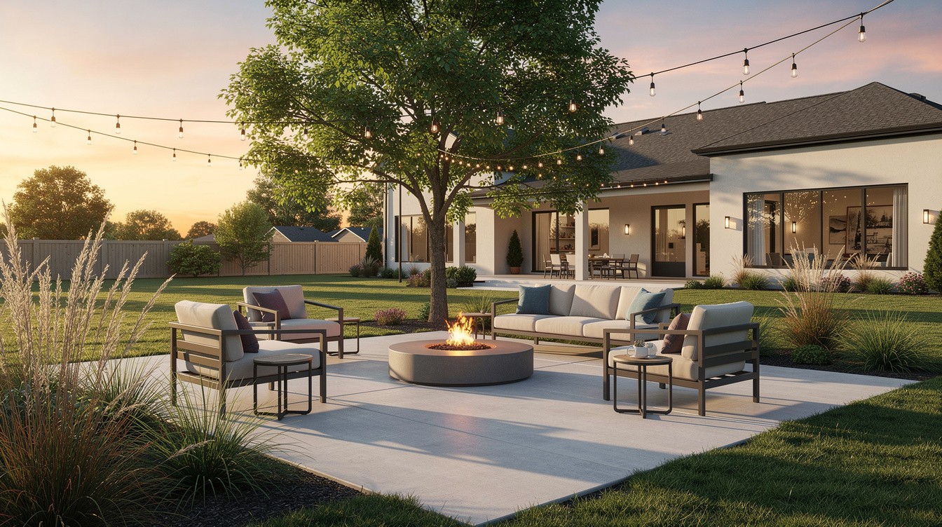 The Fire Pit Lawn Room — Modern/Minimalist garden in Springfield