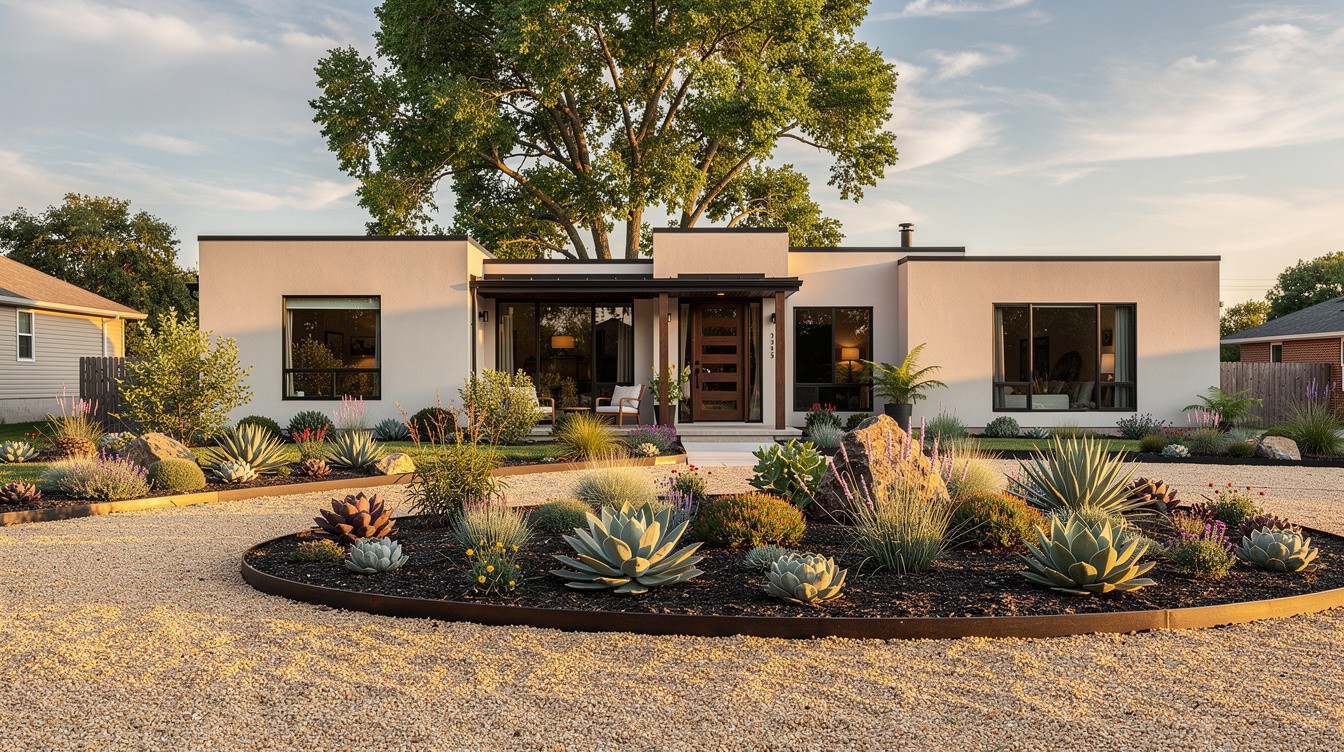 The Full Gravel Courtyard — Modern/Minimalist garden in Springfield