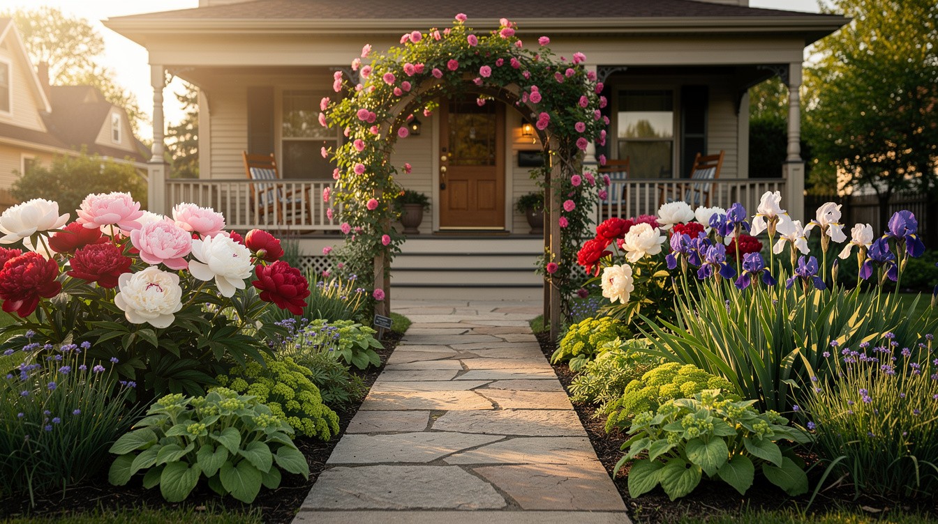 Minnesota Peony and Iris Border Entry — Cottage/English garden in St. Paul