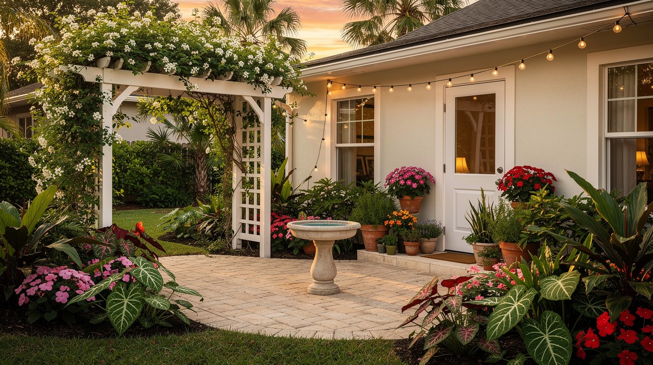 The Tropical Cottage Patio Retreat — Cottage/English garden in St. Petersburg