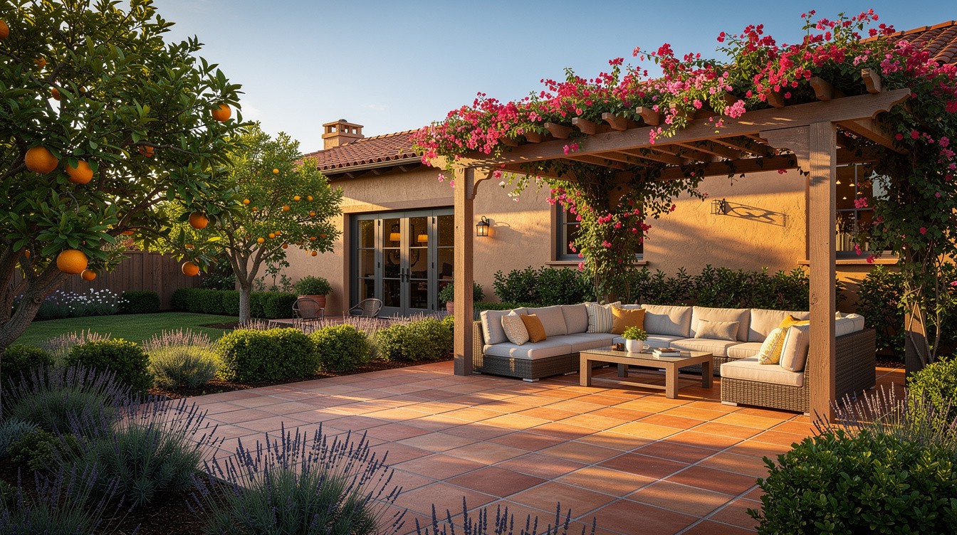 The Bougainvillea Pergola Lounge — Mediterranean garden in Tacoma