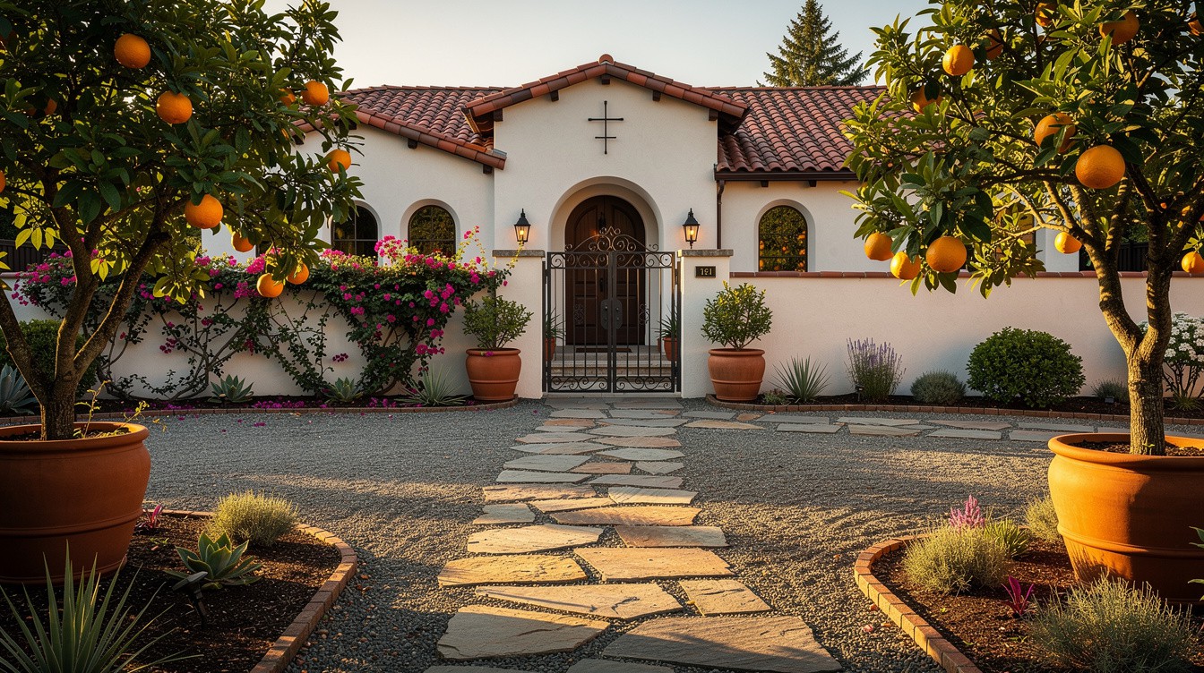The Walled Citrus Courtyard — Mediterranean garden in Tacoma
