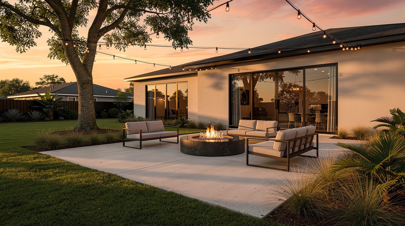 The Sunset Fire Terrace — Modern/Minimalist garden in Tallahassee