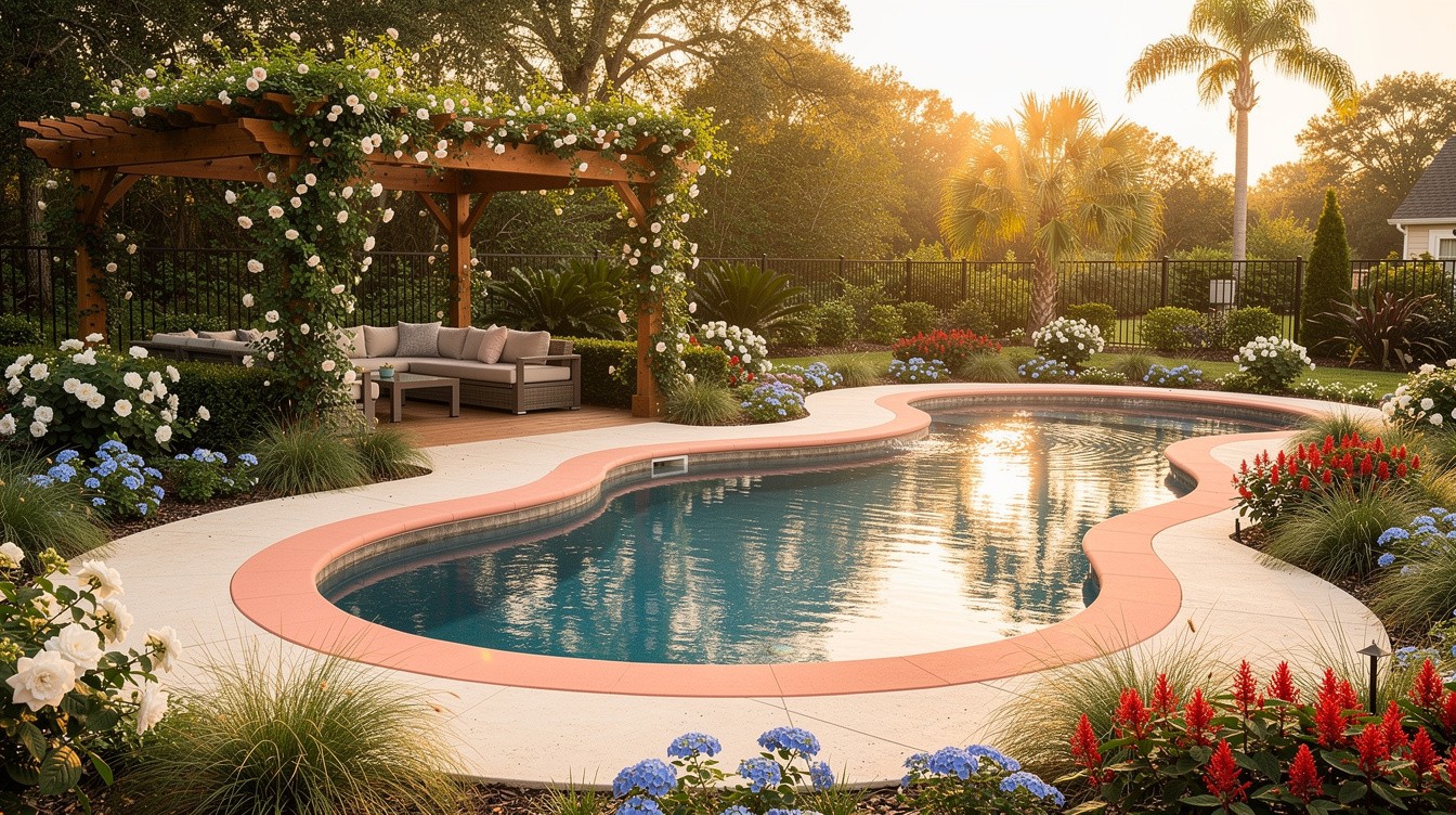 Cottage Garden with Pool and Tropical Borders — Cottage/English garden in Tampa