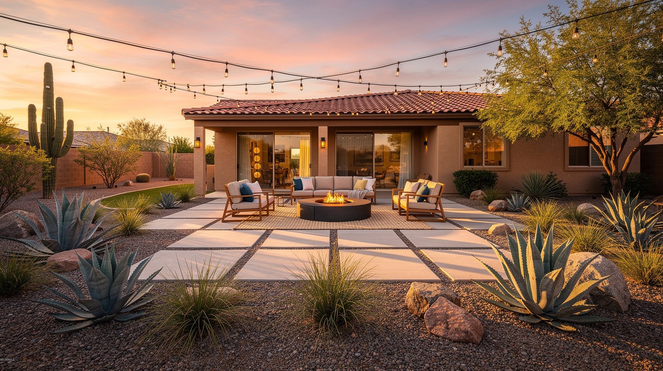 The Twilight Fire Courtyard — Desert/Xeriscape garden in Tempe