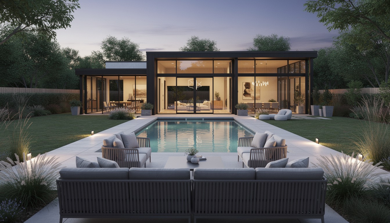 Modern/Minimalist backyard design in Tulsa, OK