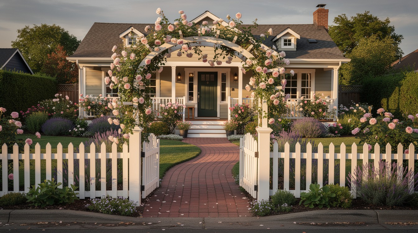 The Rose Arch Picket Gate — Cottage/English garden in Vancouver