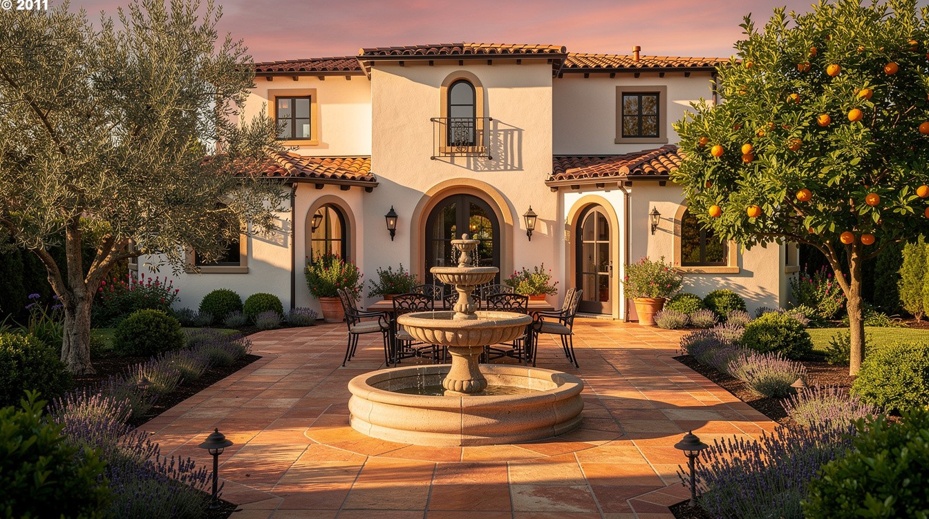 The Fountain Courtyard — Mediterranean garden in Vancouver
