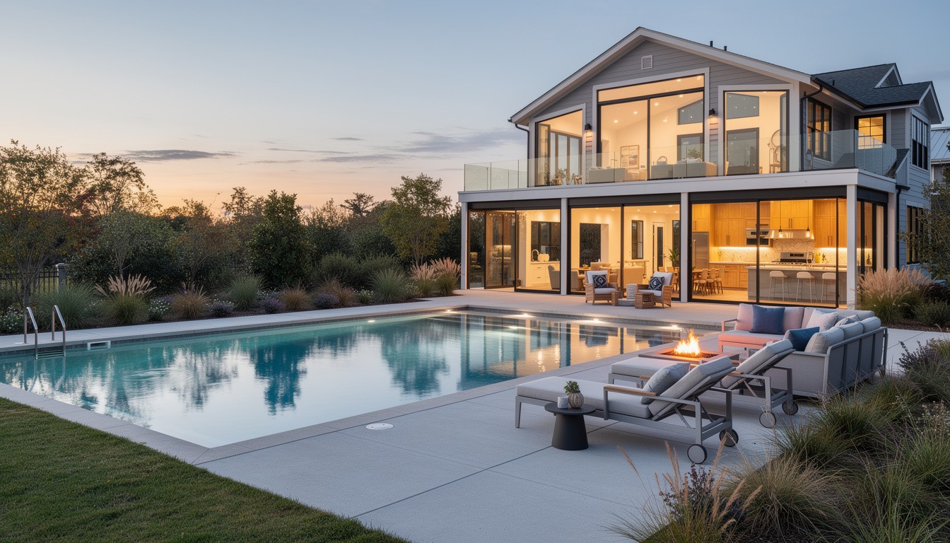 Modern/Minimalist backyard design in Virginia Beach, VA