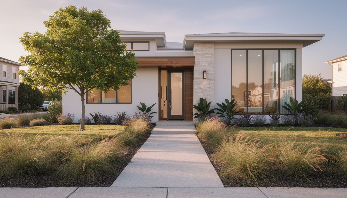 Modern/Minimalist front yard in Virginia Beach, VA