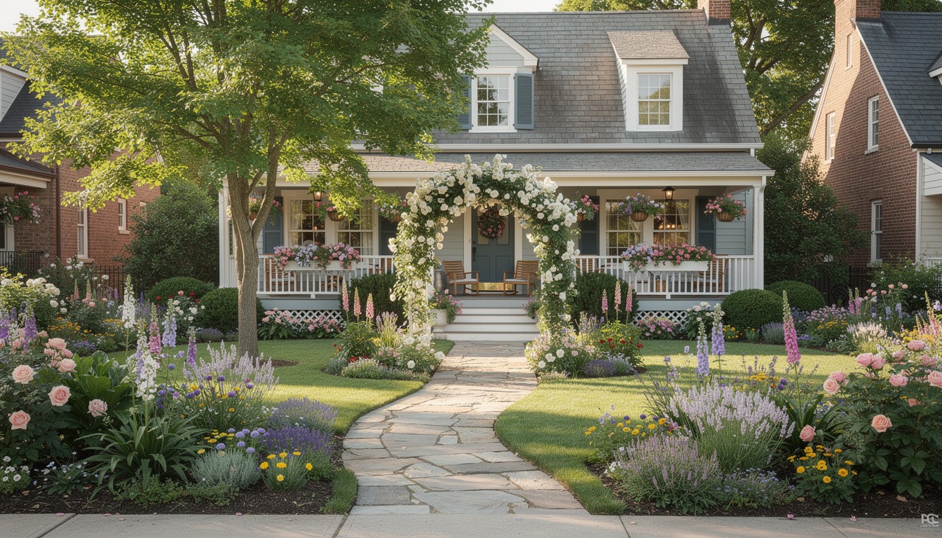 Cottage/English front yard design in Washington, DC