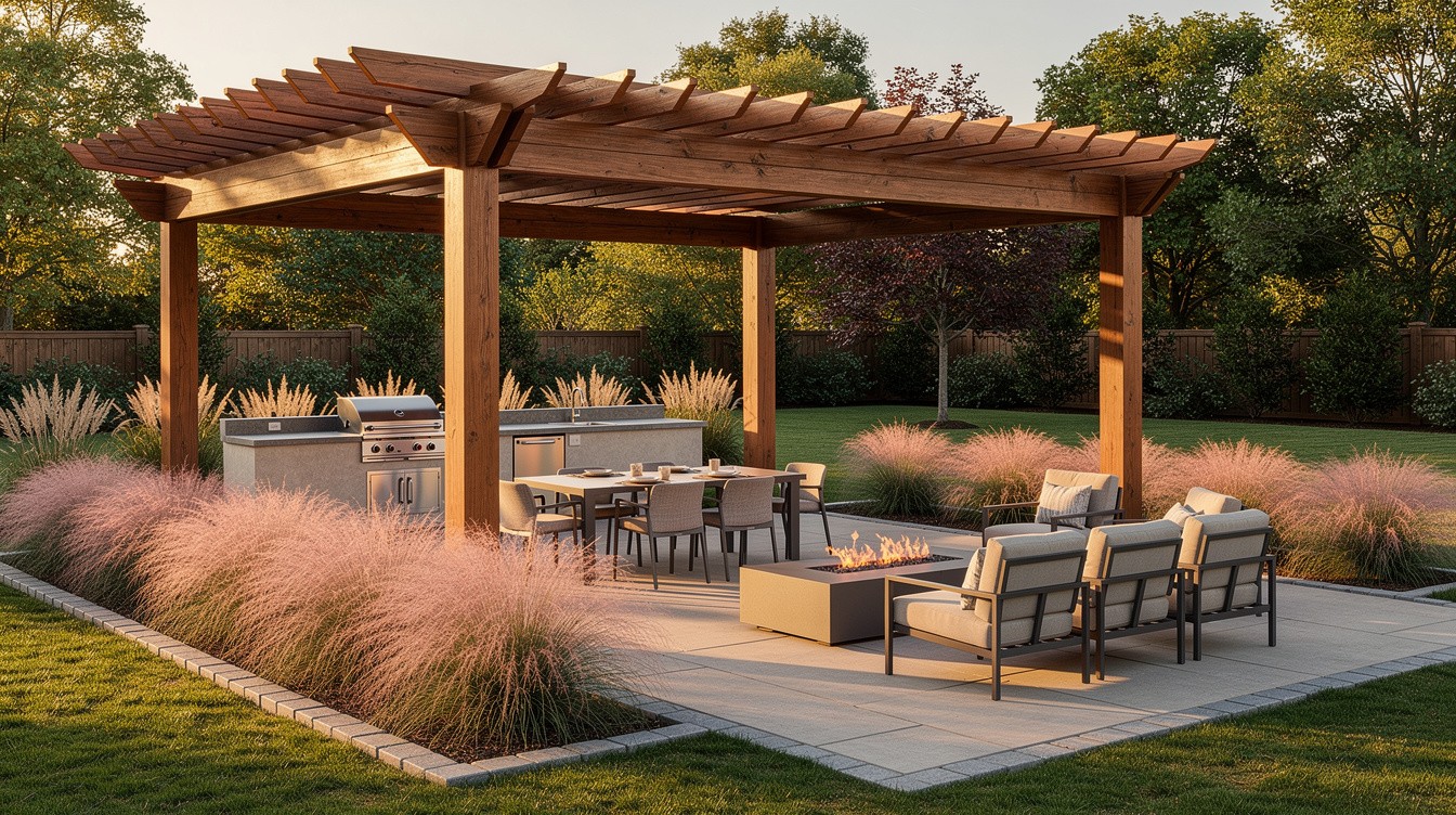 The Outdoor Kitchen and Living Room — Modern/Minimalist garden in Winston-Salem