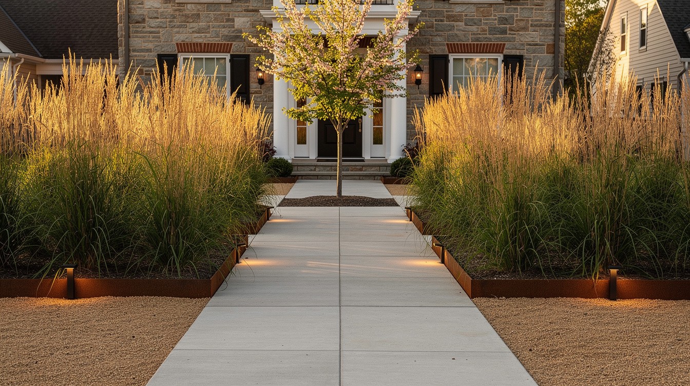 The Contemporary Piedmont Entry — Modern/Minimalist garden in Winston-Salem