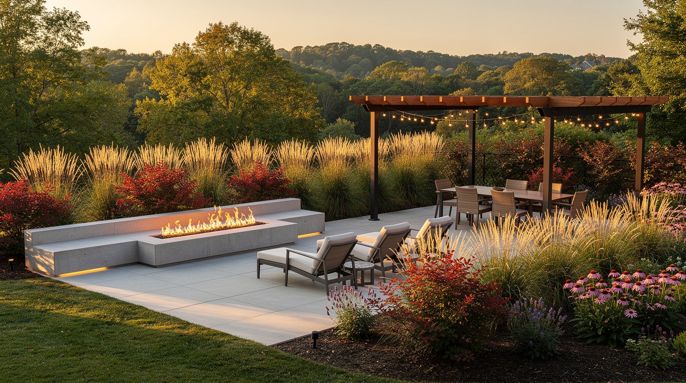 The Modern Patio and Fire Feature — Modern/Minimalist garden in Winston-Salem