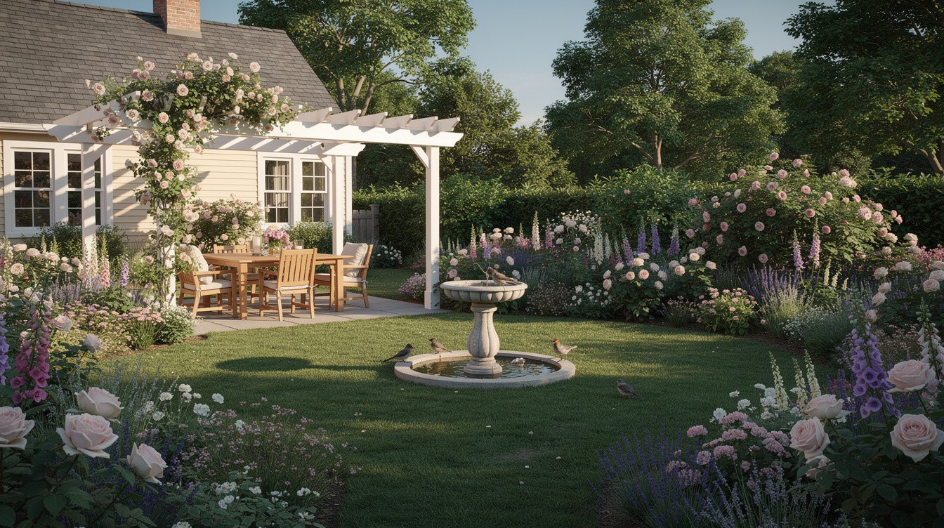 The Pergola & Birdbath Border — Cottage/English garden in Worcester