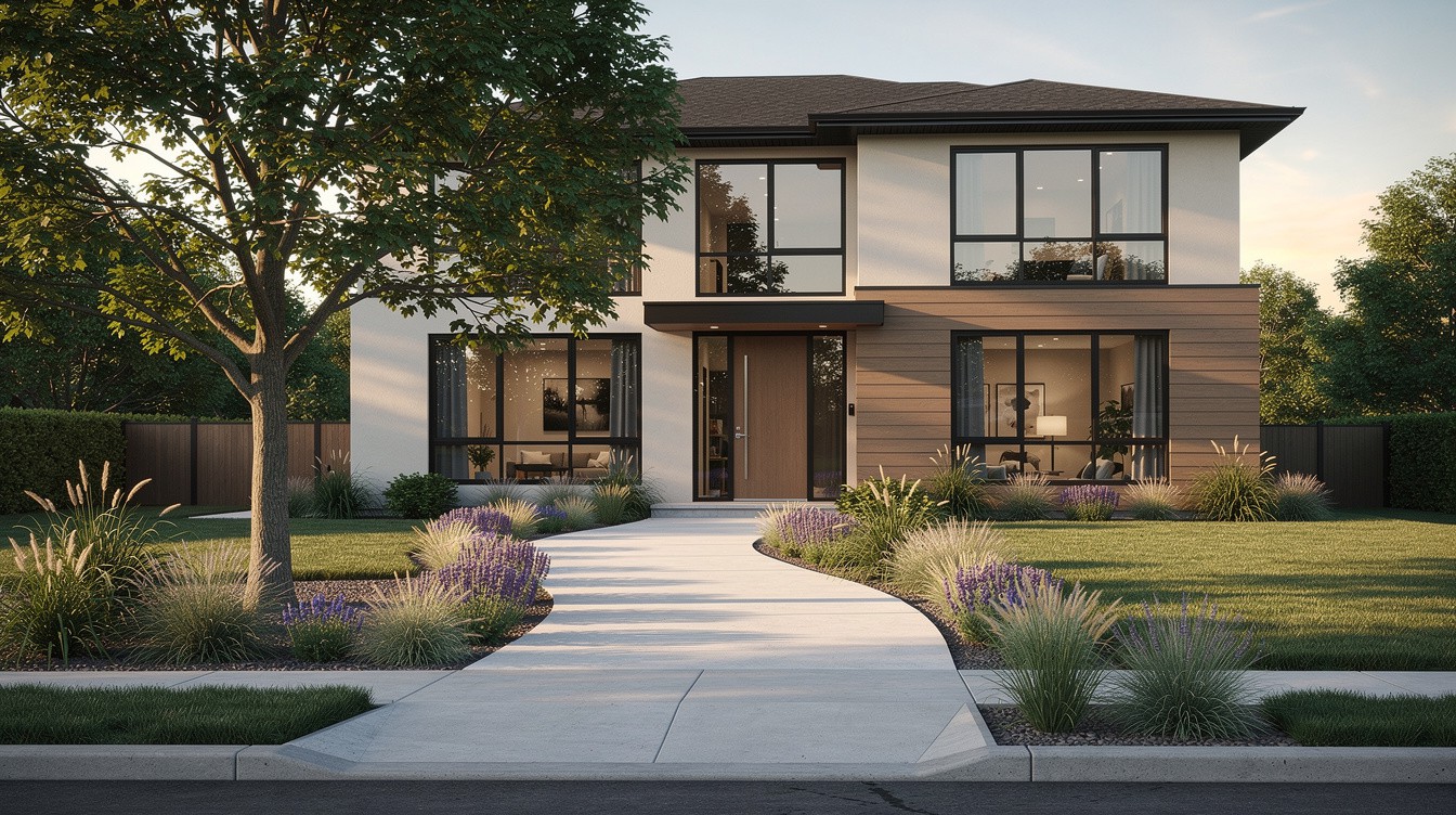 The Contemporary Farmhouse Walk — Modern/Minimalist garden in Yonkers