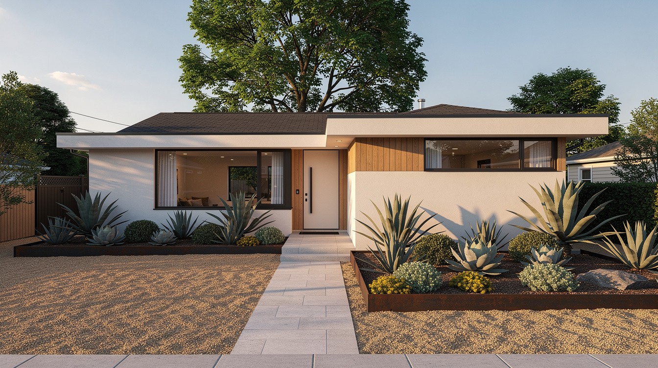 The Hardy Agave Courtyard — Modern/Minimalist garden in Yonkers